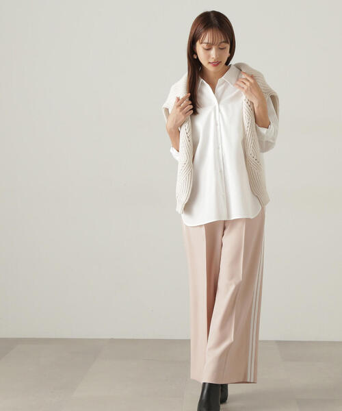 PROPORTION BODY DRESSING（プロポーションボディドレッシング）の「バックシャーリングシャツ / 1214210921（シャツ/ブラウス・レディース・ブルー系その他/ホワイト/ブルー・MEDIUM/SMALL）」の10枚目の写真