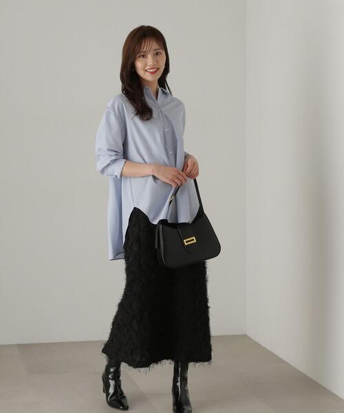 PROPORTION BODY DRESSING（プロポーションボディドレッシング）の「バックシャーリングシャツ / 1214210921（シャツ/ブラウス・レディース・ブルー系その他/ホワイト/ブルー・MEDIUM/SMALL）」の14枚目の写真