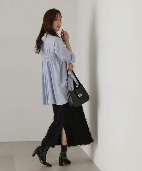 PROPORTION BODY DRESSING（プロポーションボディドレッシング）の「バックシャーリングシャツ / 1214210921（シャツ/ブラウス・レディース・ブルー系その他/ホワイト/ブルー・MEDIUM/SMALL）」の15枚目の写真