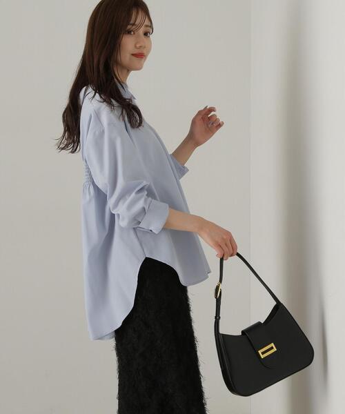 PROPORTION BODY DRESSING（プロポーションボディドレッシング）の「バックシャーリングシャツ / 1214210921（シャツ/ブラウス・レディース・ブルー系その他/ホワイト/ブルー・MEDIUM/SMALL）」の17枚目の写真