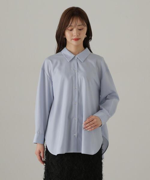 PROPORTION BODY DRESSING（プロポーションボディドレッシング）の「バックシャーリングシャツ / 1214210921（シャツ/ブラウス・レディース・ブルー系その他/ホワイト/ブルー・MEDIUM/SMALL）」の19枚目の写真