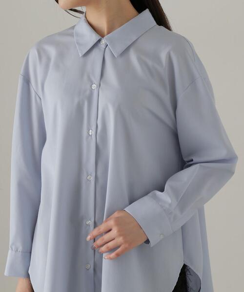 PROPORTION BODY DRESSING（プロポーションボディドレッシング）の「バックシャーリングシャツ / 1214210921（シャツ/ブラウス・レディース・ブルー系その他/ホワイト/ブルー・MEDIUM/SMALL）」の21枚目の写真