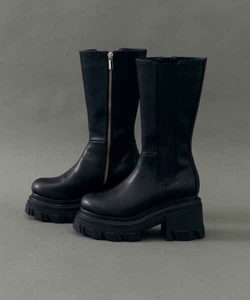 STUDIOUS ステュディオス サイドゴアブーツ 厚底 ロングブーツ サイズ2 STUDIOUS（ステュディオス）の「【STUDIOUS/ステュディオス
