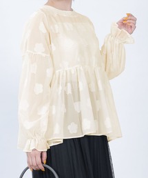 マリークヮント　カットワークデイジーミドルブラウス MARY QUANT（マリークワント）の「カットワークデイジーミドル