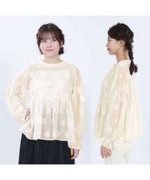MARY QUANT デイジーカットジャカードブラウス 黒 MARY QUANT（マリークワント）の「デイジーカットジャカード