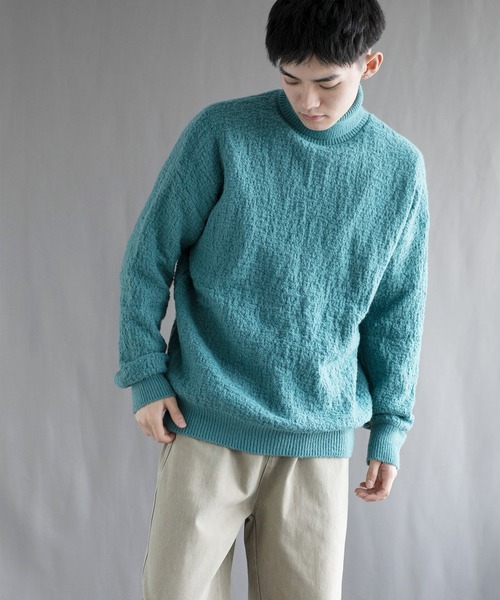 aimoha(アイモハ)の「【aimoha neo】 Soft Textured Turtleneck(ニット/セーター・メンズ・ブラック/ダークグレー/ベージュ/ブルー・MEDIUM/LARGE/X-LARGE/XX-LARGE/XXX-LARGE)」の4枚目の写真