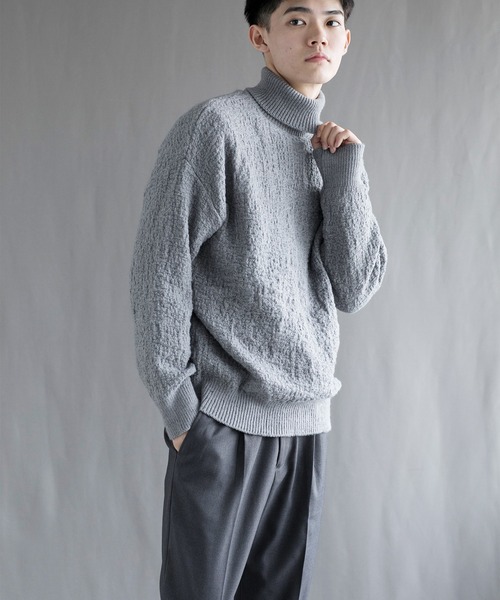 aimoha(アイモハ)の「【aimoha neo】 Soft Textured Turtleneck(ニット/セーター・メンズ・ブラック/ダークグレー/ベージュ/ブルー・MEDIUM/LARGE/X-LARGE/XX-LARGE/XXX-LARGE)」の3枚目の写真