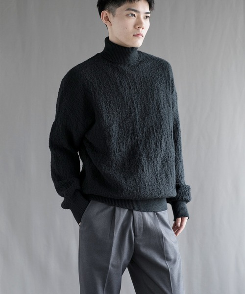 aimoha(アイモハ)の「【aimoha neo】 Soft Textured Turtleneck(ニット/セーター・メンズ・ブラック/ダークグレー/ベージュ/ブルー・MEDIUM/LARGE/X-LARGE/XX-LARGE/XXX-LARGE)」の2枚目の写真
