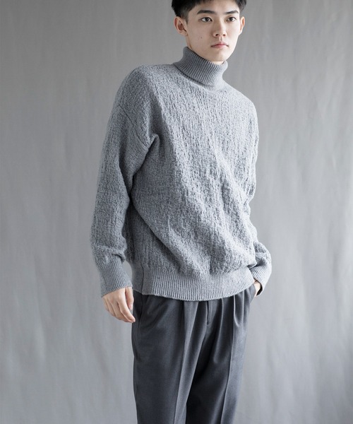 aimoha(アイモハ)の「【aimoha neo】 Soft Textured Turtleneck(ニット/セーター・メンズ・ブラック/ダークグレー/ベージュ/ブルー・MEDIUM/LARGE/X-LARGE/XX-LARGE/XXX-LARGE)」の6枚目の写真