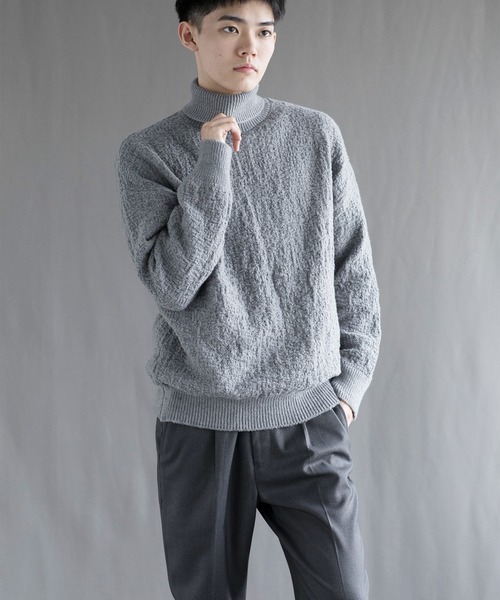 aimoha(アイモハ)の「【aimoha neo】 Soft Textured Turtleneck(ニット/セーター・メンズ・ブラック/ダークグレー/ベージュ/ブルー・MEDIUM/LARGE/X-LARGE/XX-LARGE/XXX-LARGE)」の8枚目の写真