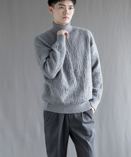 aimoha(アイモハ)の「【aimoha neo】 Soft Textured Turtleneck(ニット/セーター・メンズ・ブラック/ダークグレー/ベージュ/ブルー・MEDIUM/LARGE/X-LARGE/XX-LARGE/XXX-LARGE)」の9枚目の写真