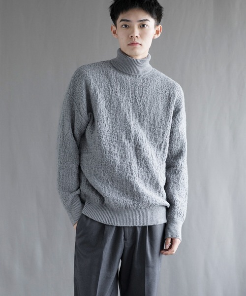 aimoha(アイモハ)の「【aimoha neo】 Soft Textured Turtleneck(ニット/セーター・メンズ・ブラック/ダークグレー/ベージュ/ブルー・MEDIUM/LARGE/X-LARGE/XX-LARGE/XXX-LARGE)」の12枚目の写真