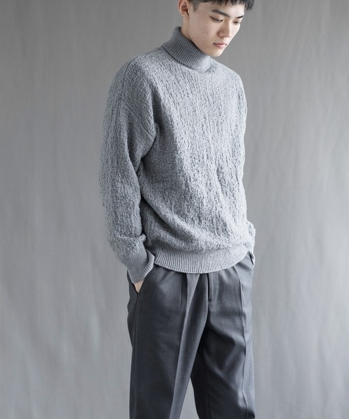 aimoha(アイモハ)の「【aimoha neo】 Soft Textured Turtleneck(ニット/セーター・メンズ・ブラック/ダークグレー/ベージュ/ブルー・MEDIUM/LARGE/X-LARGE/XX-LARGE/XXX-LARGE)」の16枚目の写真