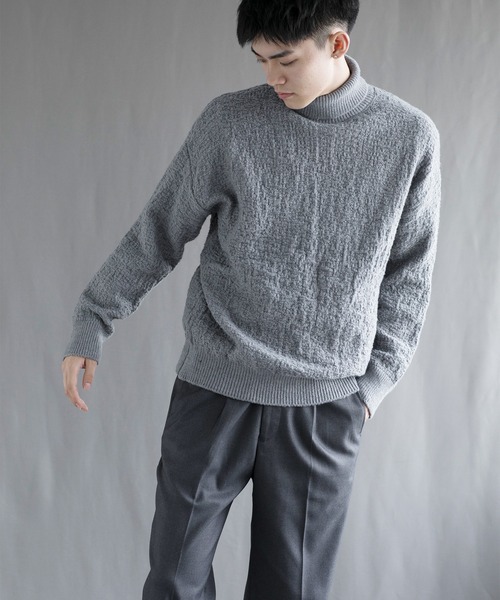 aimoha(アイモハ)の「【aimoha neo】 Soft Textured Turtleneck(ニット/セーター・メンズ・ブラック/ダークグレー/ベージュ/ブルー・MEDIUM/LARGE/X-LARGE/XX-LARGE/XXX-LARGE)」の17枚目の写真