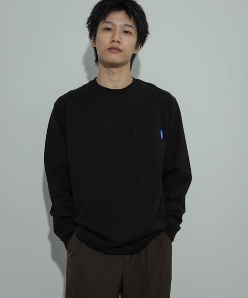 SENSE OF PLACE by URBAN RESEARCH（センスオブプレイスバイアーバンリサーチ）の「コットンクルーネックロングスリーブTシャツ（Tシャツ/カットソー・メンズ・ブラック/ホワイト/ライトグレー・LARGE/MEDIUM）」の22枚目の写真