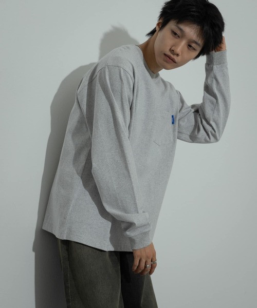 SENSE OF PLACE by URBAN RESEARCH（センスオブプレイスバイアーバンリサーチ）の「コットンクルーネックロングスリーブTシャツ（Tシャツ/カットソー・メンズ・ブラック/ホワイト/ライトグレー・LARGE/MEDIUM）」の16枚目の写真