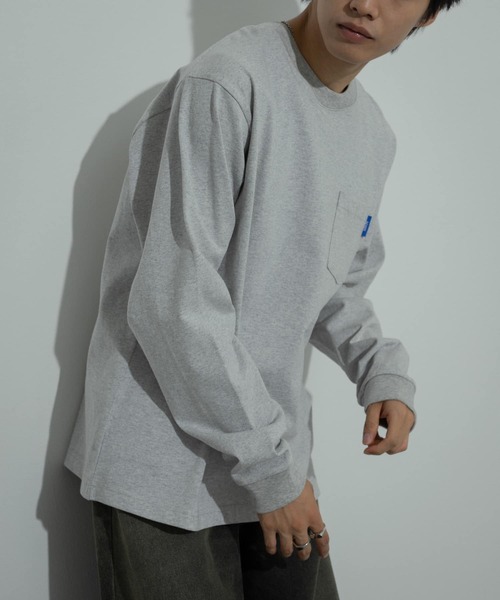 SENSE OF PLACE by URBAN RESEARCH（センスオブプレイスバイアーバンリサーチ）の「コットンクルーネックロングスリーブTシャツ（Tシャツ/カットソー・メンズ・ブラック/ホワイト/ライトグレー・LARGE/MEDIUM）」の19枚目の写真