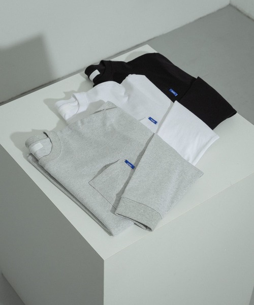 SENSE OF PLACE by URBAN RESEARCH（センスオブプレイスバイアーバンリサーチ）の「コットンクルーネックロングスリーブTシャツ（Tシャツ/カットソー・メンズ・ブラック/ホワイト/ライトグレー・LARGE/MEDIUM）」の10枚目の写真