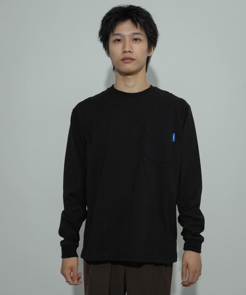 SENSE OF PLACE by URBAN RESEARCH（センスオブプレイスバイアーバンリサーチ）の「コットンクルーネックロングスリーブTシャツ（Tシャツ/カットソー・メンズ・ブラック/ホワイト/ライトグレー・LARGE/MEDIUM）」の11枚目の写真