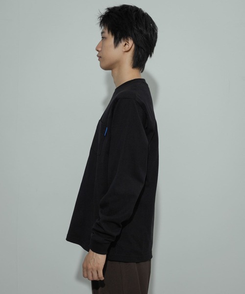 SENSE OF PLACE by URBAN RESEARCH（センスオブプレイスバイアーバンリサーチ）の「コットンクルーネックロングスリーブTシャツ（Tシャツ/カットソー・メンズ・ブラック/ホワイト/ライトグレー・LARGE/MEDIUM）」の12枚目の写真
