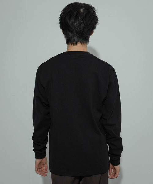 SENSE OF PLACE by URBAN RESEARCH（センスオブプレイスバイアーバンリサーチ）の「コットンクルーネックロングスリーブTシャツ（Tシャツ/カットソー・メンズ・ブラック/ホワイト/ライトグレー・LARGE/MEDIUM）」の13枚目の写真
