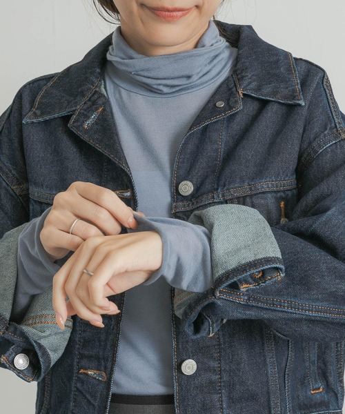 URBAN RESEARCH DOORS（アーバンリサーチドアーズ）の「カシミヤシルク混タートルネックカットソー（Tシャツ/カットソー・レディース・オフホワイト/グレー/ブルー・MEDIUM）」の20枚目の写真