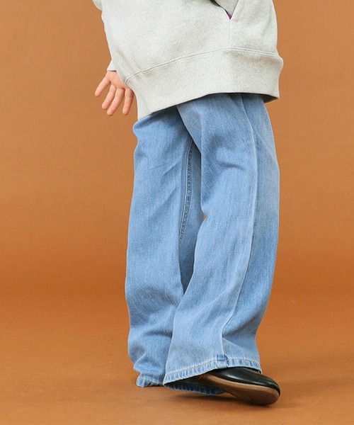 Lee(リー)の「Lee/リー【110-150cm】キッズ フレアーデニムパンツ(デニムパンツ・キッズ・ブルー/ライトインディゴブルー・110/120/130/140/150/160)」の9枚目の写真