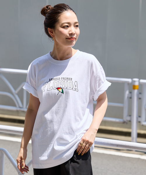 Arnold Palmer（アーノルドパーマー）の「Arnold Palmer/アーノルド パーマー 別注 graphic t（Tシャツ/カットソー・レディース・ブラック/ブルー系その他/ボルドー・LARGE/MEDIUM）」の8枚目の写真