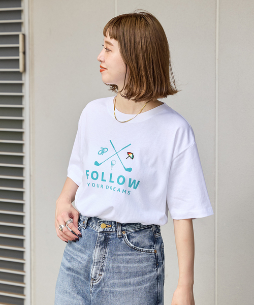 Arnold Palmer（アーノルドパーマー）の「Arnold Palmer/アーノルド パーマー 別注 graphic t（Tシャツ/カットソー・レディース・ブラック/ブルー系その他/ボルドー・LARGE/MEDIUM）」の16枚目の写真