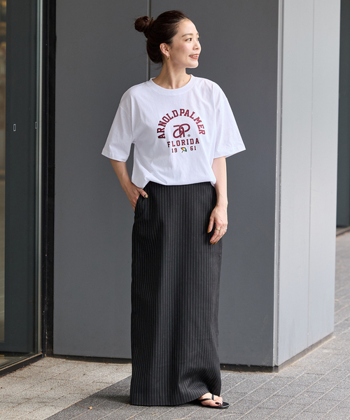 Arnold Palmer（アーノルドパーマー）の「Arnold Palmer/アーノルド パーマー 別注 graphic t（Tシャツ/カットソー・レディース・ブラック/ブルー系その他/ボルドー・LARGE/MEDIUM）」の19枚目の写真