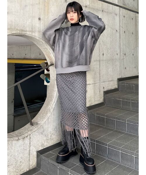 MURUA（ムルーア）の「メタリッククロシェスカート（スカート・レディース・シルバー/グレー・FREE）」の13枚目の写真