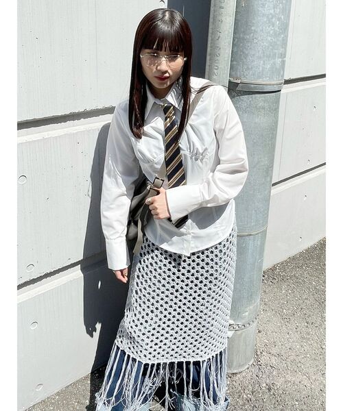 MURUA（ムルーア）の「メタリッククロシェスカート（スカート・レディース・シルバー/グレー・FREE）」の14枚目の写真