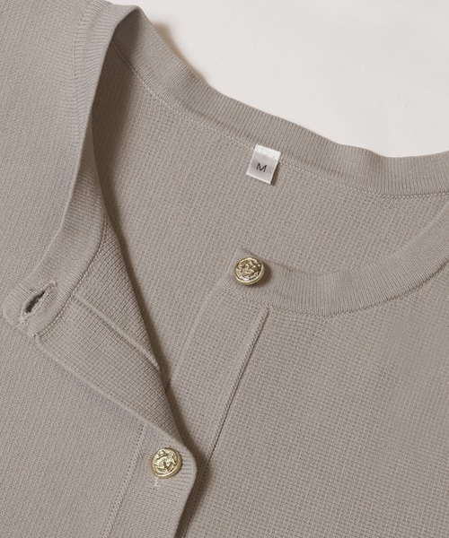 coca（coca）（コカ）の「金ボタン フレアニットカーディガン（カーディガン/ボレロ・レディース・ライトベージュ/ブラック/グレイッシュベージュ・M/L/S）」の22枚目の写真