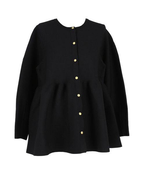 coca（coca）（コカ）の「金ボタン フレアニットカーディガン（カーディガン/ボレロ・レディース・ライトベージュ/ブラック/グレイッシュベージュ・M/L/S）」の18枚目の写真