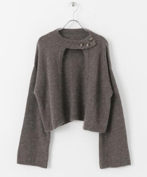 セール】『別注』さらさ×SENSE OF PLACE チョーカーニットカーディガン