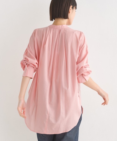 OMNES(オムネス)の「綿レーヨン後ろタックコクーンシャツ(シャツ/ブラウス・レディース・ピンク/ブラック/ホワイト・FREE)」の22枚目の写真