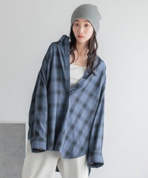 オンブレチェックシャツＬＳ２  230817