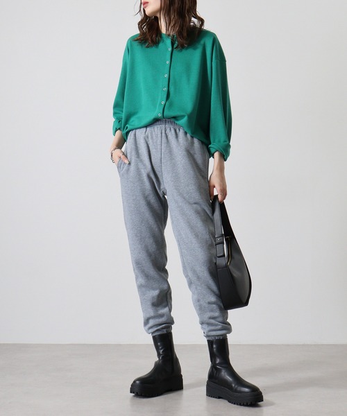 FUNALIVE(ファンアライブ)の「Fleece-lined sweat pants / 裏起毛スウェットパンツ unisex(スウェットパンツ・メンズ・杢グレー/チャコールアッシュ/ベージュ/ネイビー/チャコール/ブラック・M/L/XL)」の20枚目の写真