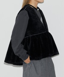 Firsthand | Firsthand/ファーストハンド フェイクファーギャザーベスト / ペプラムベスト(ベスト)