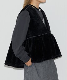 Firsthand | Firsthand/ファーストハンド フェイクファーギャザーベスト / ペプラムベスト(ベスト)