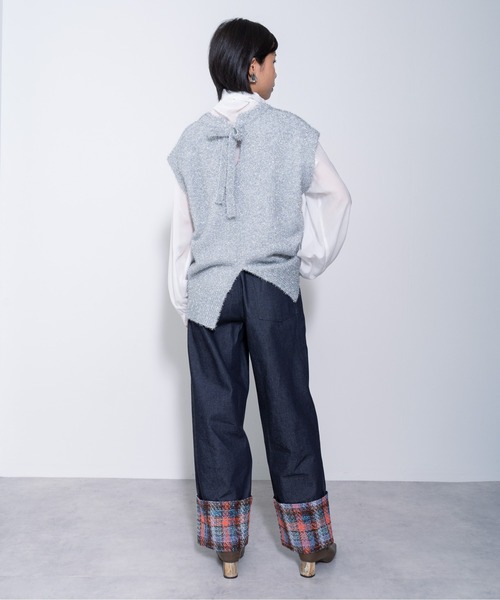 DOLLUPOOPS（ドールアップウップス）の「ヘムツィードデニムパンツ（デニムパンツ・レディース・ブラウン/グレー・38）」の12枚目の写真