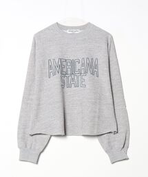 AMERICANA | [Americana/アメリカーナ] AMERICANA STATE ロゴプリント ショート丈カットオフスウェット(スウェット)