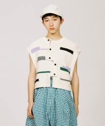 【SALE セール】sneeuw (スニュウ) | コンポジションカーディガン (black) | トップス カーディガン お洒落 SALE セール】sneeuw (スニュウ) | コンポジションカーディガン