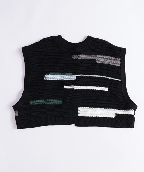 sneeuw（スニュウ）の「コンポジションカーディガン（カーディガン/ボレロ・レディース・アイボリー/ブラック・ONESIZE）」の8枚目の写真