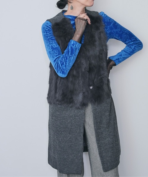 【美品】Titilate Valet ラビットファー付きロングジレ 87851012b_18_d_500.jpg