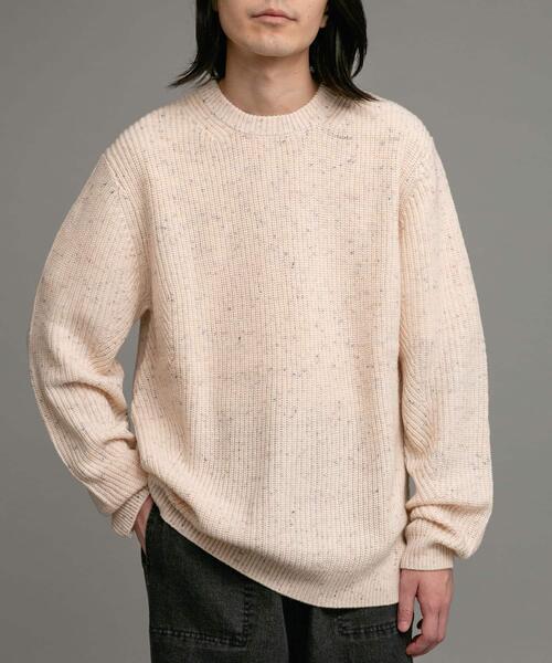 URBAN RESEARCH Sonny Label（アーバンリサーチサニーレーベル）の「ウォッシャブルウール混ニットプルオーバー（ニット/セーター・メンズ・アイボリー/ブラック/グレー/オレンジ/グリーン・MEDIUM/LARGE/X-LARGE）」の6枚目の写真