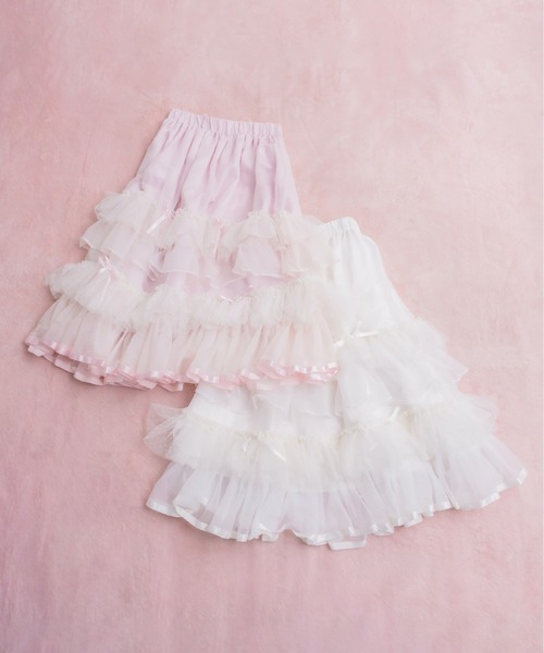 Lolime by mellfy memory(ロリミー バイ メルフィーメモリー)の「fluffy lace スカート(スカート・レディース・ホワイト/ピンク・M/LL)」の18枚目の写真