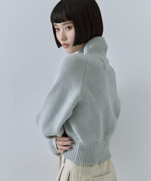 セール】【STUDIOUS/ステュディオス】クロップドチャンキーニット