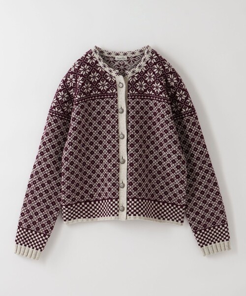 Steven Alan(スティーブンアラン)の「<Steven Alan>ウール ナイロン ミックス ジャカード カーディガン(カーディガン/ボレロ・レディース・ネイビー/ワインレッド・FREE)」の12枚目の写真