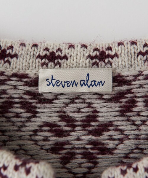 Steven Alan(スティーブンアラン)の「<Steven Alan>ウール ナイロン ミックス ジャカード カーディガン(カーディガン/ボレロ・レディース・ネイビー/ワインレッド・FREE)」の17枚目の写真